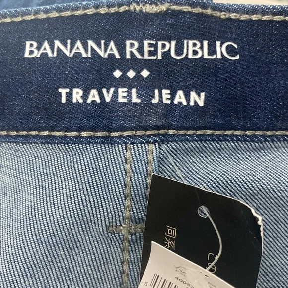 Banana Republic ATHLETIC TRAVEL JEAN - Color Indigo Rinse Wash - Size 34x32 - Picture 5 of 9